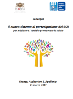 Il nuovo sistema di partecipazione del Servizio sanitario   regionale: la giornata di presentazione