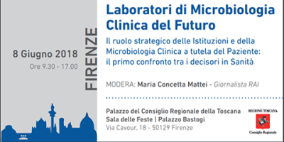 Laboratori di microbiologia clinica del futuro: l'8 giugno a Palazzo Bastogi