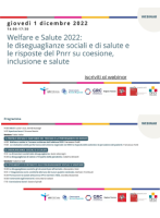 Welfare e salute in Toscana 2022