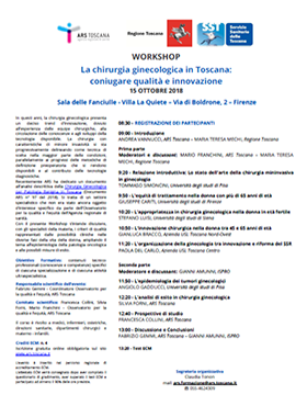 La chirurgia ginecologica in Toscana: coniugare qualità e innovazione